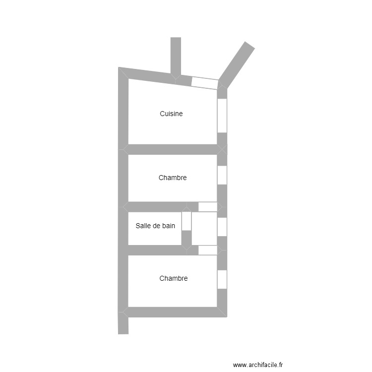 55 Bis Route de la Croix des Ames YEU. Plan de 4 pièces et 12 m2