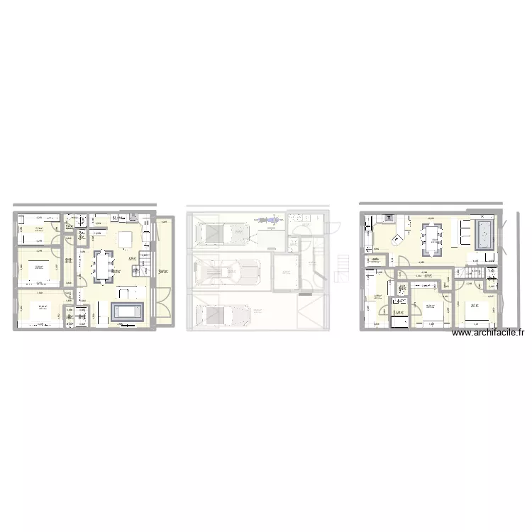 plan garage - &eacute;tage 8 fin. Plan de 28  et 256 m²