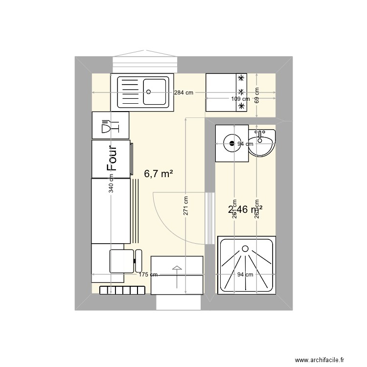 L shape. Plan de 0 pièce et 0 m2