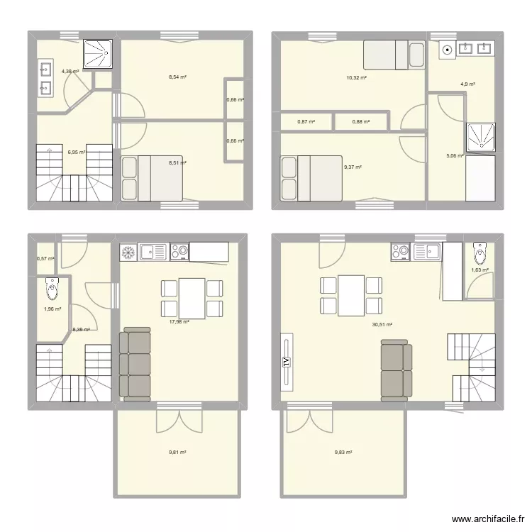 Boll&egrave;ne -Appartement n&deg;1. Plan de 20 Pièces et 142 m²