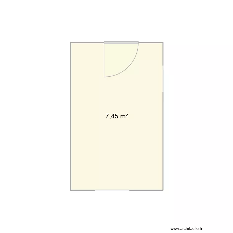 Hall entr&eacute;e. Plan de 1 pièce et 7 m²