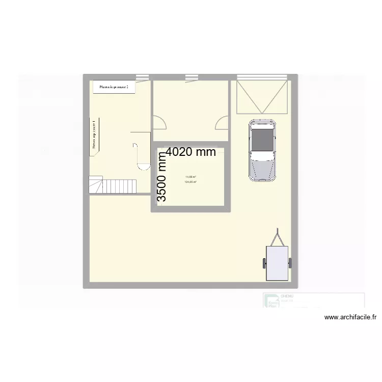 Sous-sol Esquay. Plan de 