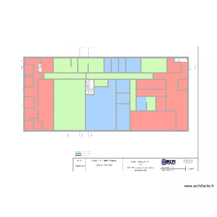 Nouveau labo Gennevilliers. Plan de 
