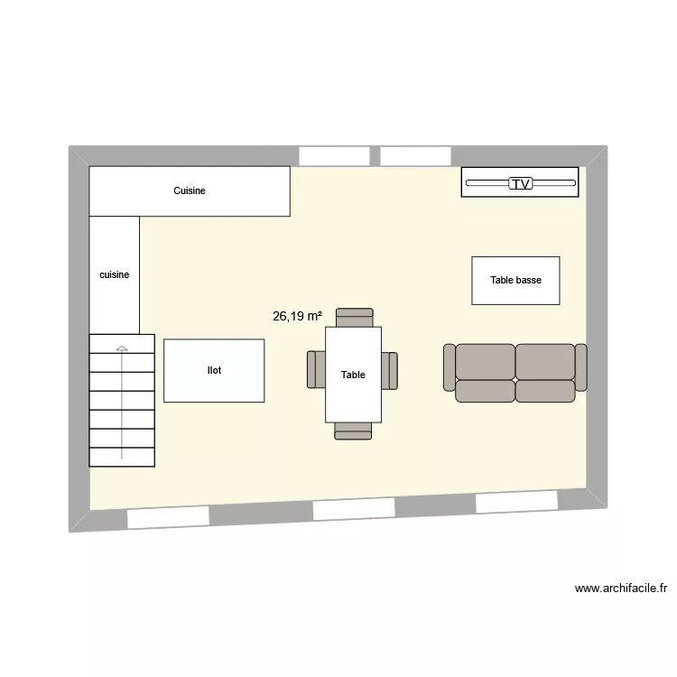 appart. Plan de 1 et 26 m² appart. Plan de 1 et 26 m²