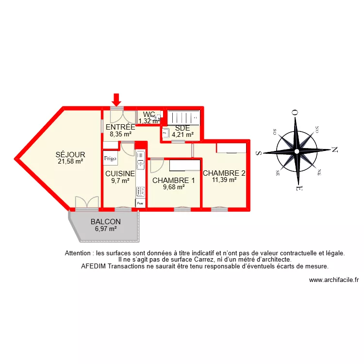 BI 32220. Plan de 13  et 109 m²