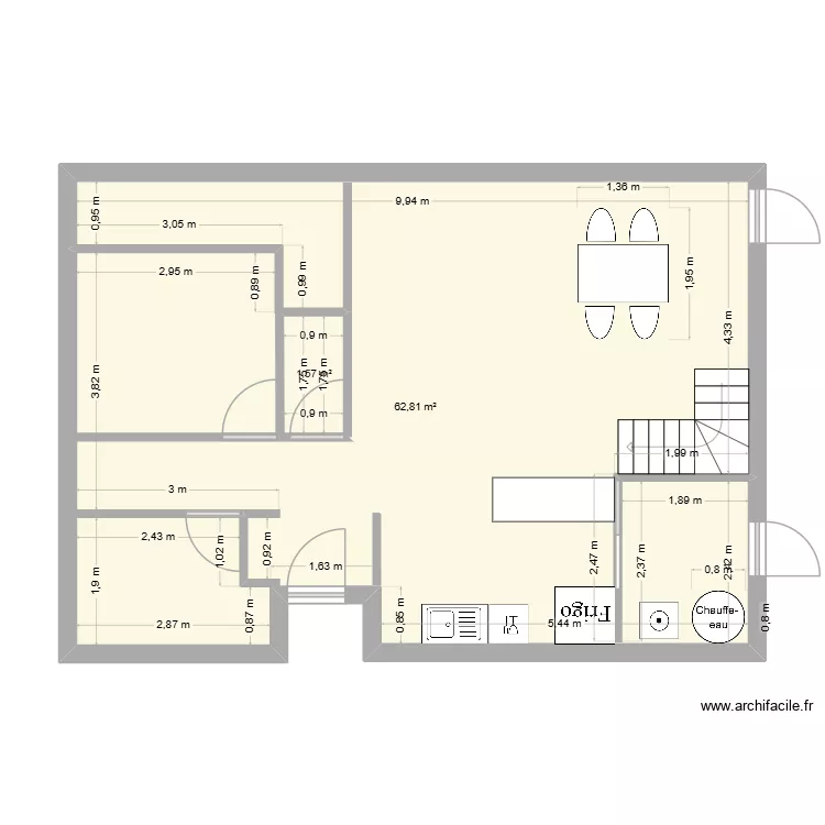 Cyriline 2. Plan de 2  et 67 m²