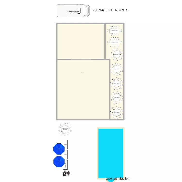 Mandelieu 70 Pax. Plan de 