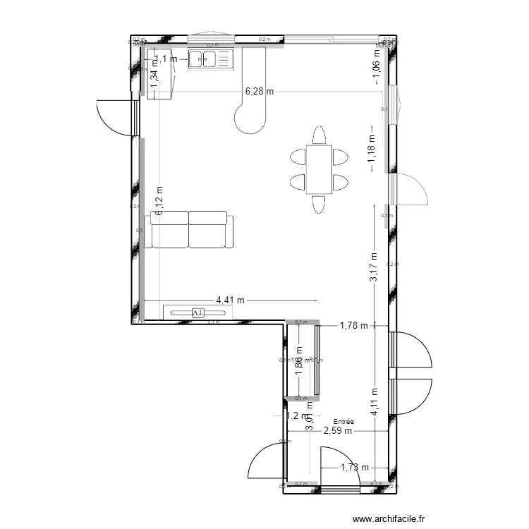 ERSTEIN LOT 2 /2 PIECE DE VIE ENTREE. Plan de ERSTEIN LOT 2 /2 PIECE DE VIE ENTREE. Plan de
