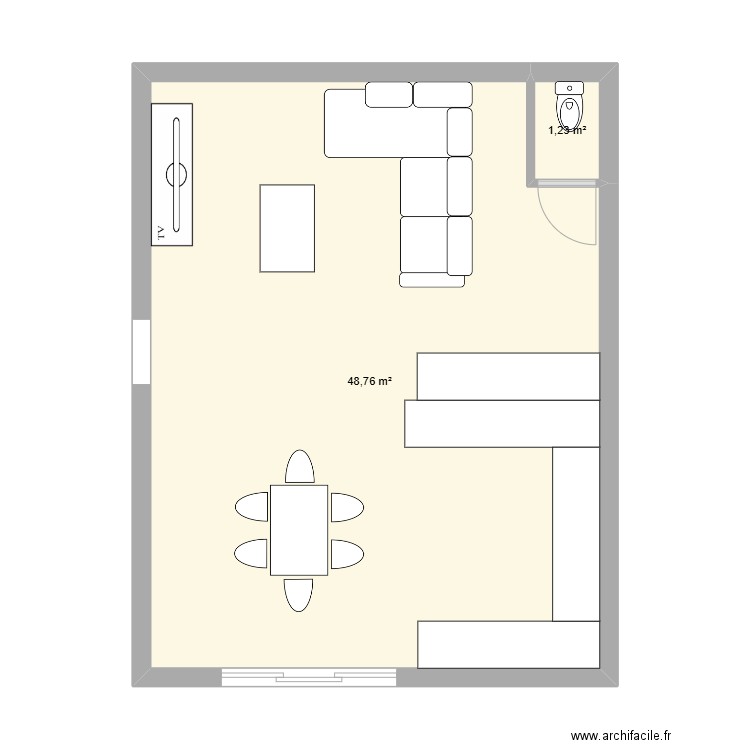 montauroux bureau 2. Plan de 2 pièces et 50 m2