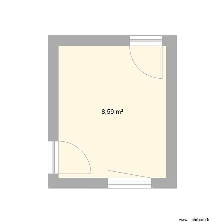 Bureau Manue Nouvelle Mairie. Plan de 1 pièce et 9 m2