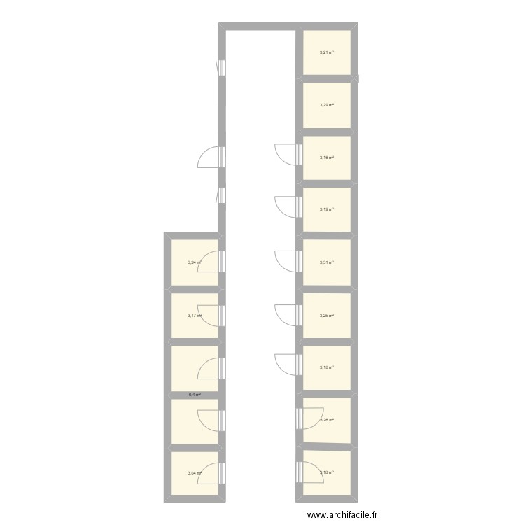 internat. Plan de 0 pièce et 0 m2
