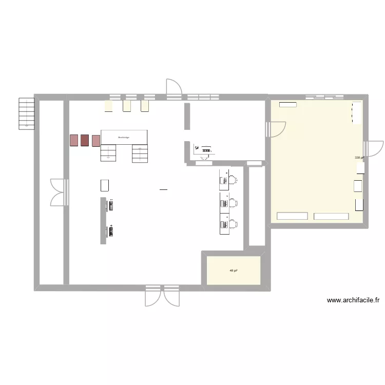 Gabriel plan B. Plan de 2  et 36 m²