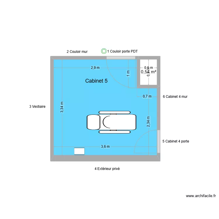 60704 Cabinet 5. Plan de 