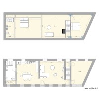 Maison cuisine salon inversé