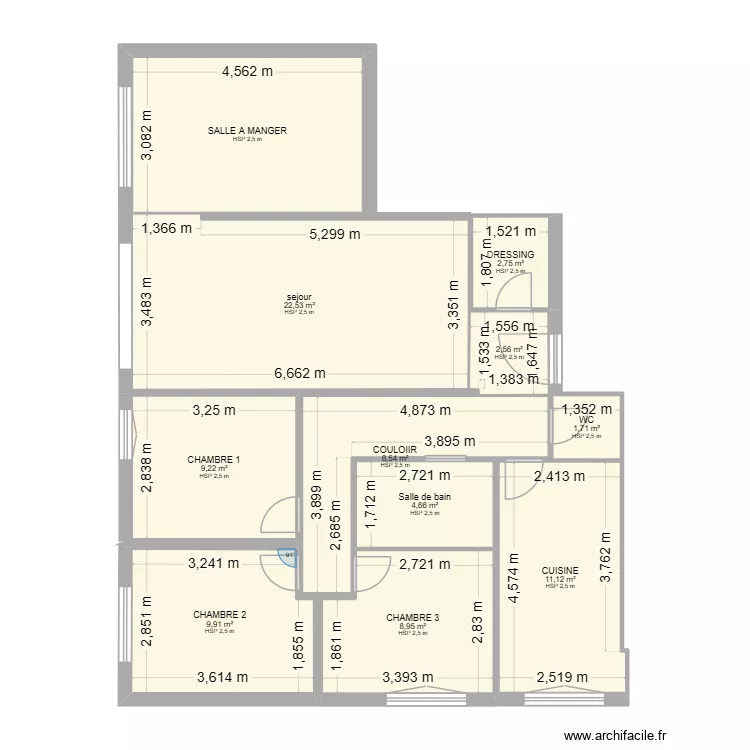 ADAM_2. Plan de 11  et 96 m²