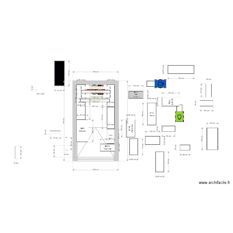 Garage 6. Plan de 1 pièce et 13 m2