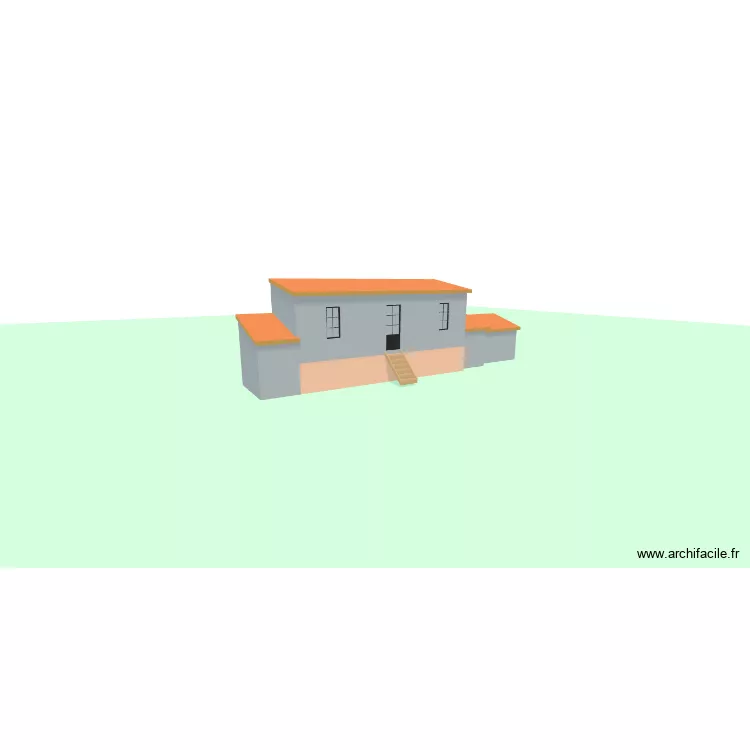 cot&eacute; usine droite (face au batiment). Plan de 5  et 79 m²