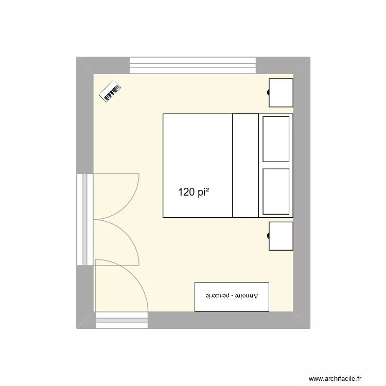 Plan chambre 2. Plan de 1 et 11 m² Plan chambre 2. Plan de 1 et 11 m²