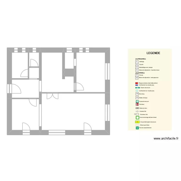 AF042201 maison n&deg;23 RDC. Plan de 8  et 77 m²