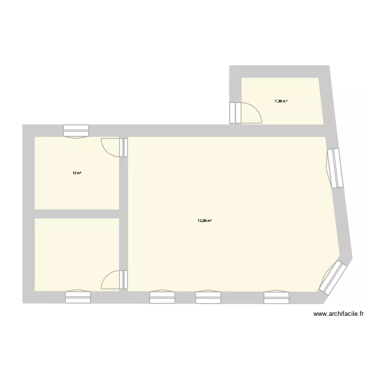 Maison TR. Plan de 3  et 92 m²