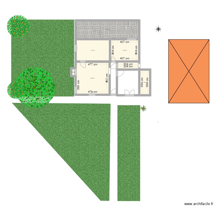 Mon _ Béguin. Plan de 7 pièces et 80 m2