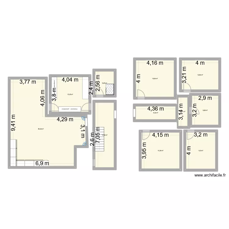plan maison bois d'amont. Plan de 11 Pièces et 169 m²