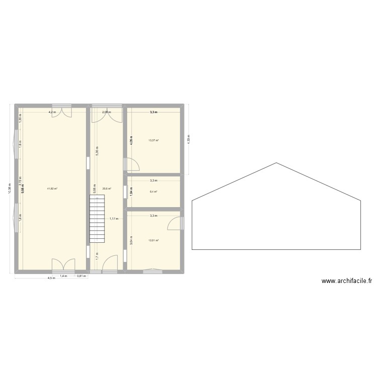 maison Hénaux 2. Plan de 11 pièces et 190 m2