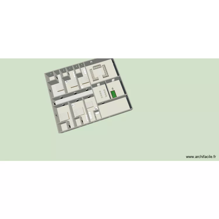 isidore. Plan de 15  et 414 m²