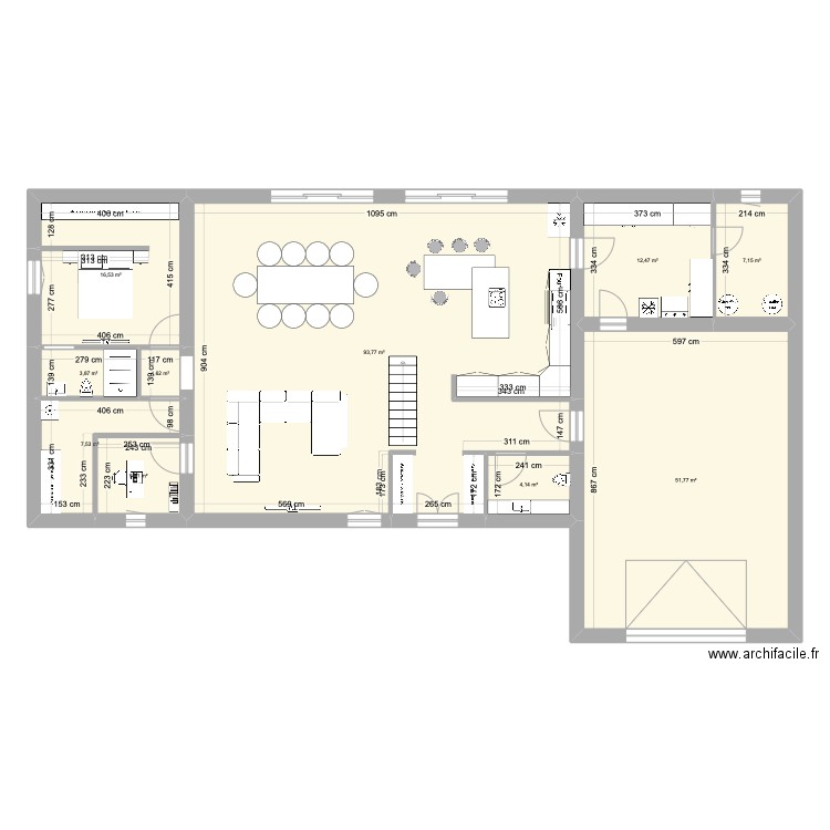 erer. Plan de 10 pièces et 204 m2