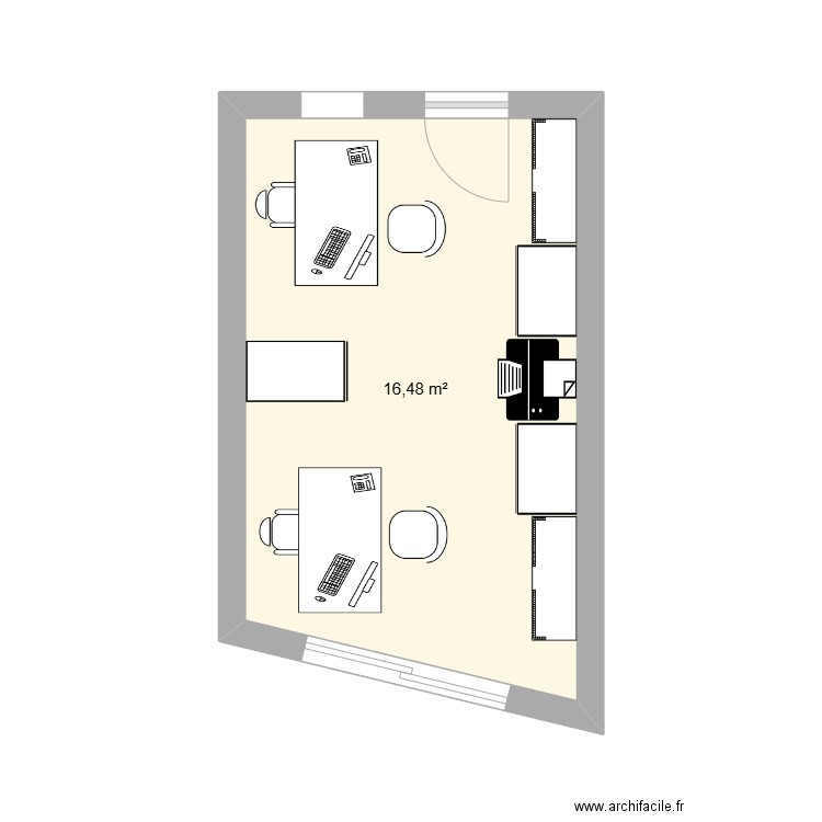 Bureau secrétariat. Plan de 0 pièce et 0 m2