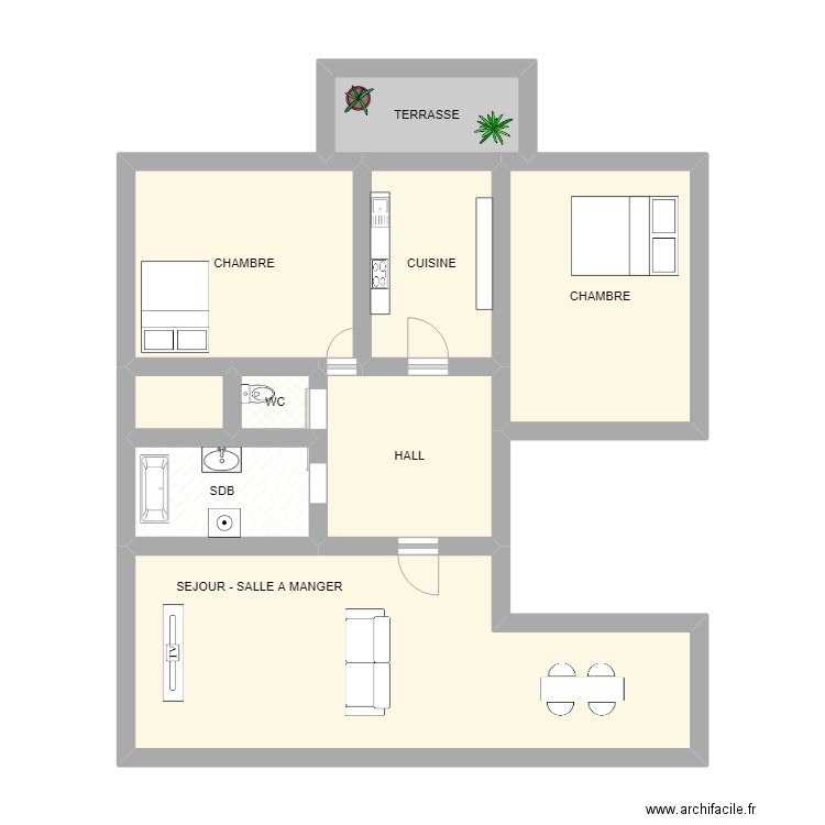 COLLEGE SAINT_MICHEL. Plan de 9 pièces et 59 m2