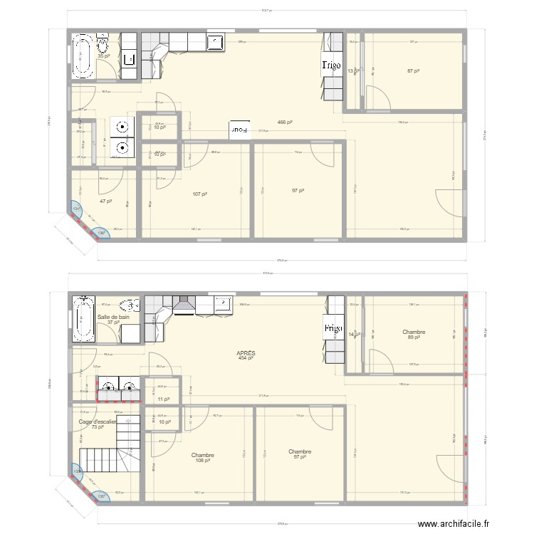 5 1/2 monseigneur-dufour 2. Plan de 18 pièces et 164 m2