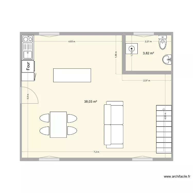 Plan appart -. Plan de 2 et 42 m² Plan appart -. Plan de 2 et 42 m²