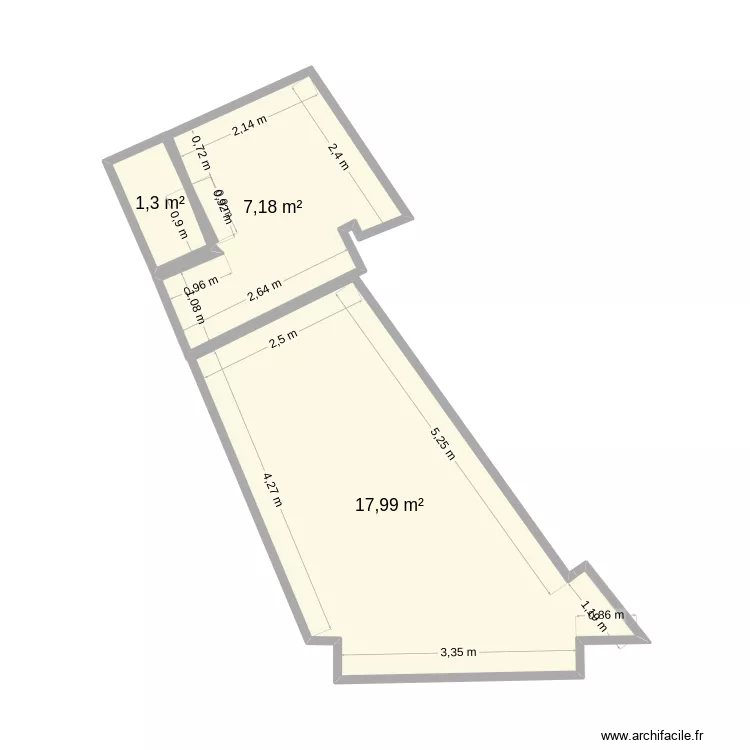 local. Plan de 3 et 26 m² local. Plan de 3 et 26 m²