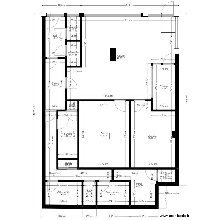 Suresnes Existant Bienvenu 17-04-2024 ArL 3. Plan de 17 pièces et 131 m2