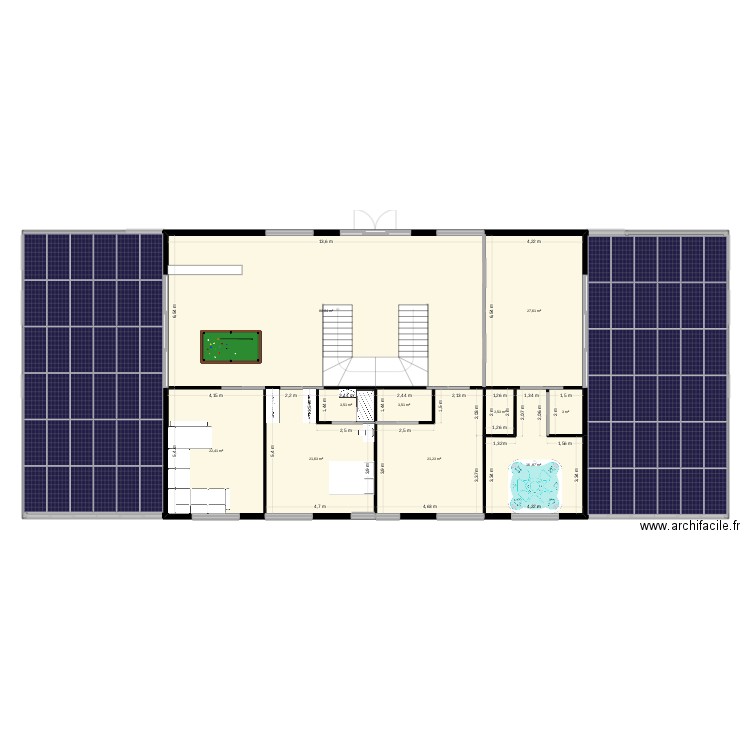 House Builder 3 Floor Bis. Plan de 28 pièces et 723 m2
