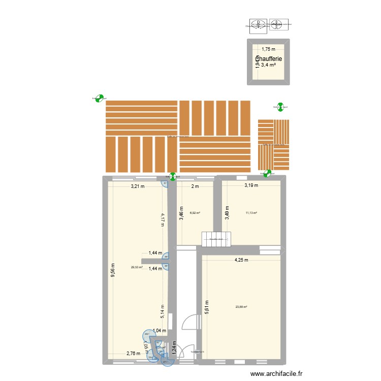 Plan Rdc Electricit&eacute; Barran Gers. Plan de 0 pièce et 0 m2