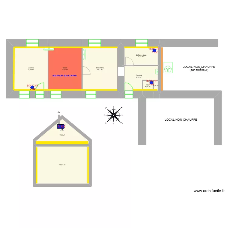 THOMASSON Ren&eacute;e Marcelle. Plan de 