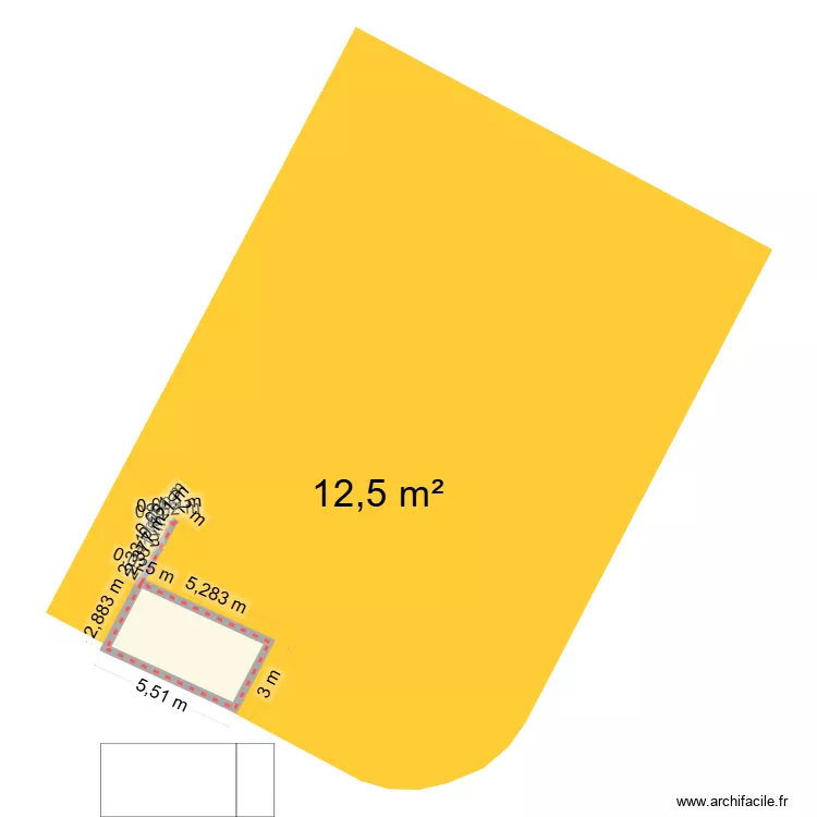 charlene 2. Plan de 1  et 13 m²