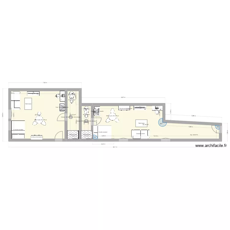 Division SCI. Plan de 4 et 71 m² Division SCI. Plan de 4 et 71 m²