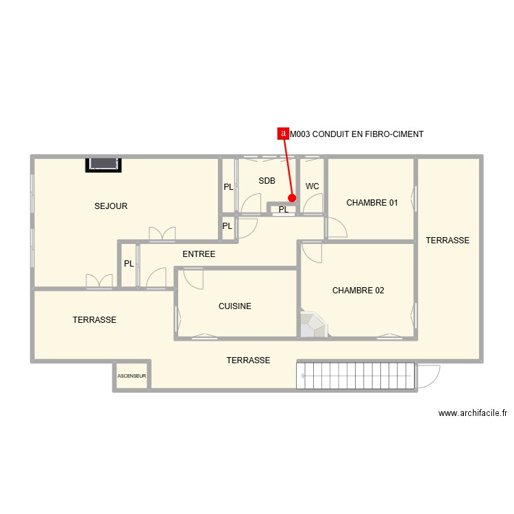 PLAN MAISON 1 ER AM. Plan de 16 pièces et 87 m2