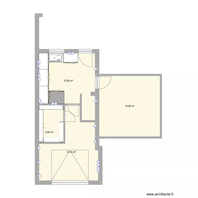 PROJET EXTENSION. Plan de 10  et 90 m²