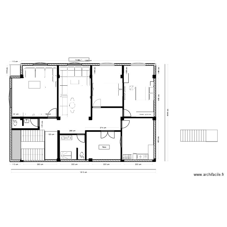 niveau1. Plan de 0 pièce et 0 m2