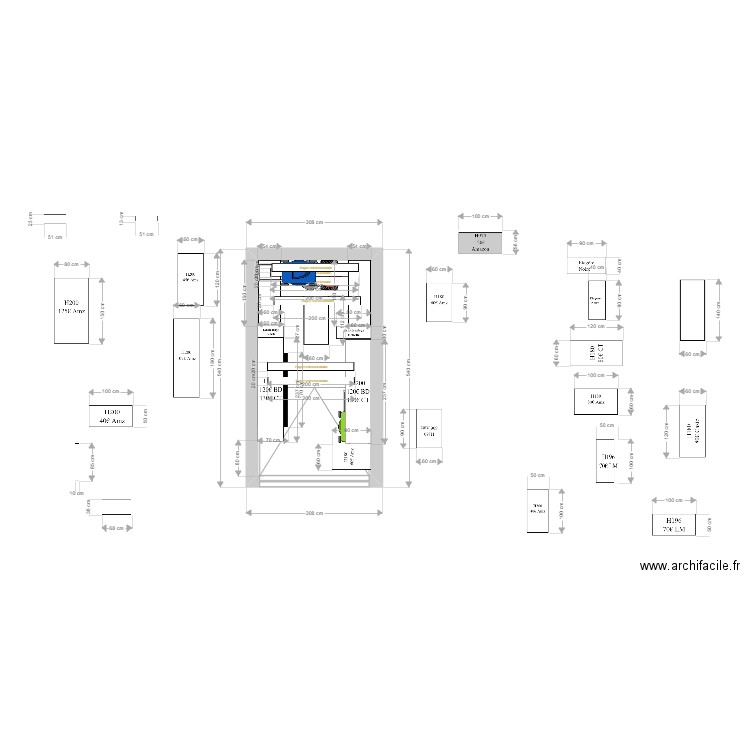 Garage 7. Plan de 1 pièce et 13 m2