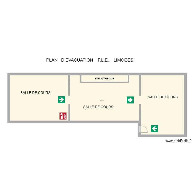 87 LIMOGES FLE. Plan de 2 pièces et 113 m2