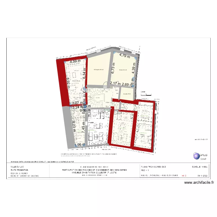 Plan 2eme &eacute;tage Le LUC 1 TONY. Plan de 9  et 245 m²