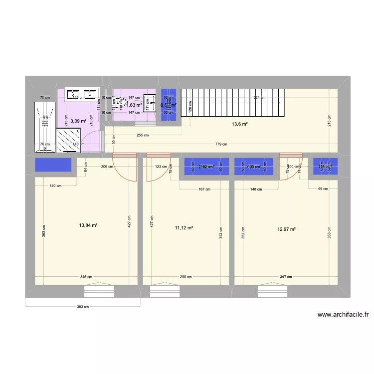 Etage chalet 2. Plan de 