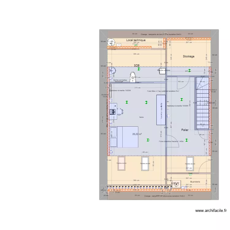 Projet aménagement combles M Morelli Hussigny Gobrange. Plan de 0 pièce et 0 m2 Projet aménagement combles M Morelli Hussigny Gobrange. Plan de 0 pièce et 0 m2
