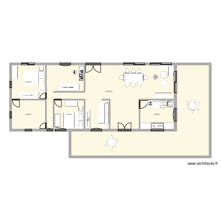 Maison Katrinette_RDC. Plan de 0 pièce et 0 m2