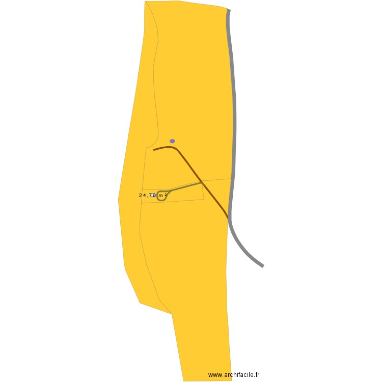 plan de masse goyat. Plan de 1 pièce et 25 m2
